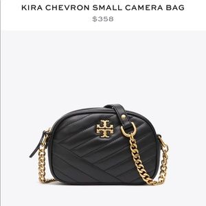 Tory Burch Kira Small Black Leather Camera Bag